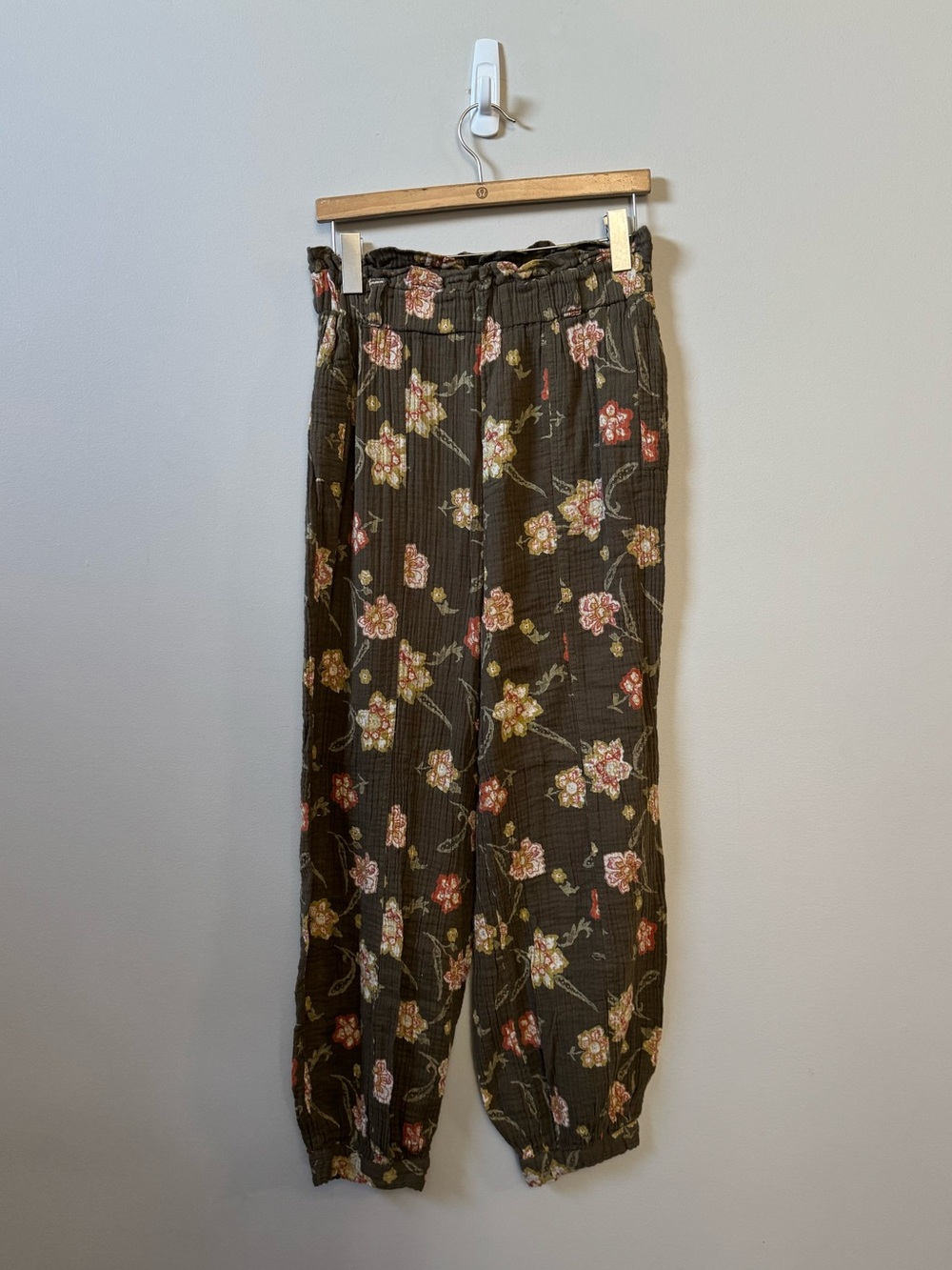 Free people in the midnight hour floral print paper bag waist pants - No belt - Picture 2 of 7